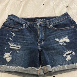 Maurices Blue Distressed Jean Shorts